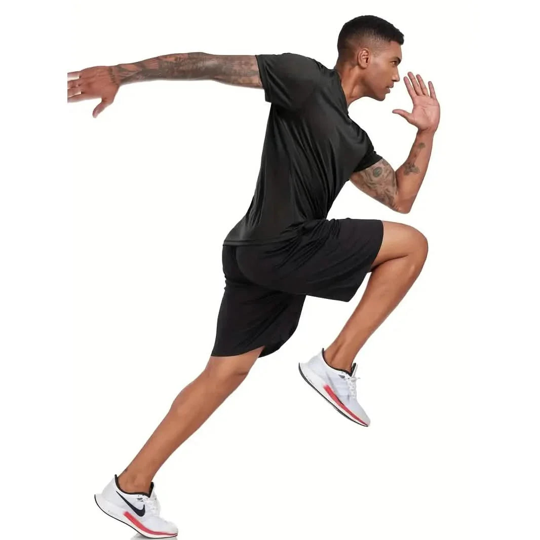 5er-Pack: Schnelltrocknende Sport-T-Shirts für Herren, Kurzarm