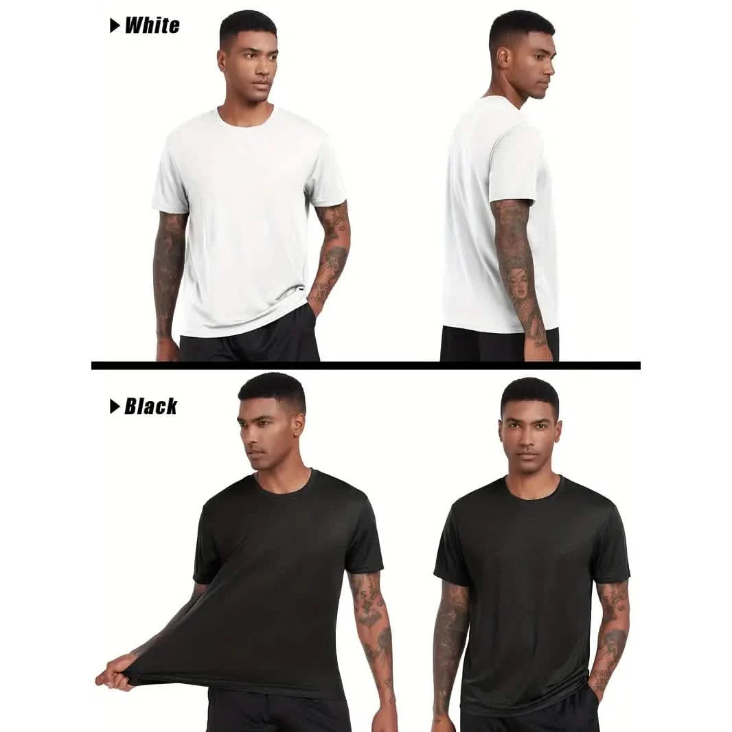 5er-Pack: Schnelltrocknende Sport-T-Shirts für Herren, Kurzarm
