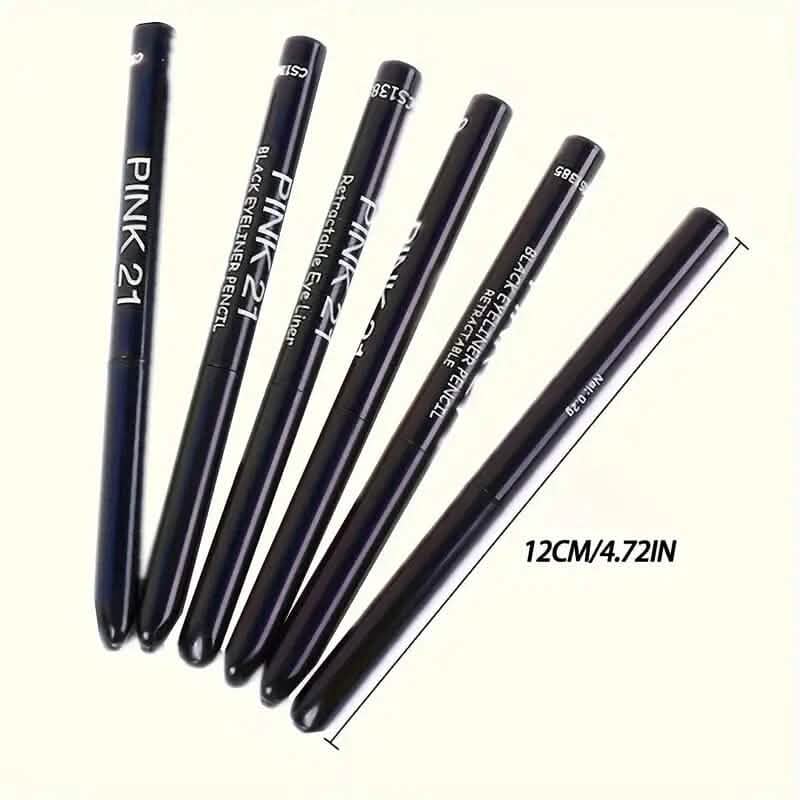 5er-Pack: Wasserfester und schweißresistenter schwarzer Eyeliner-Stift
