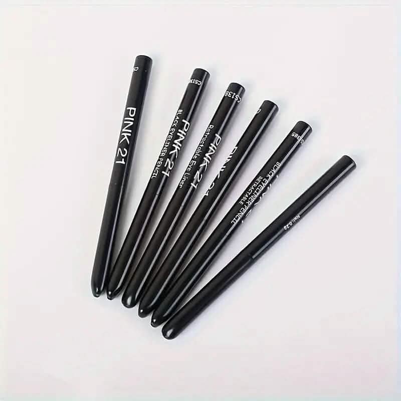 5er-Pack: Wasserfester und schweißresistenter schwarzer Eyeliner-Stift