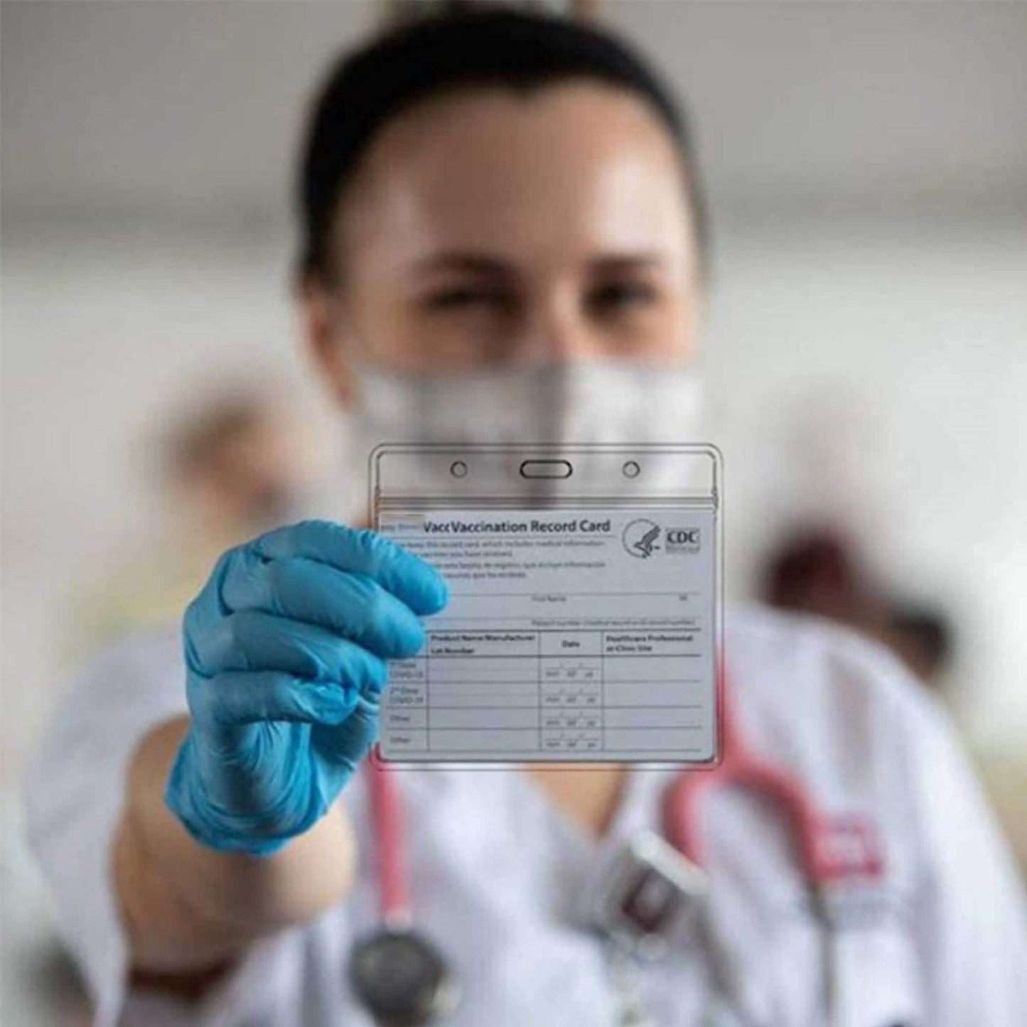 5er-Pack: Wasserdichte transparente Hülle für CDC-Impfausweis und Impfpass