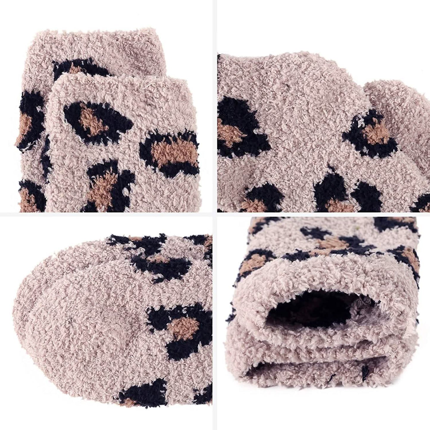 5er-Pack: Flauschige Damen-Wintersocken für Hausschuhe