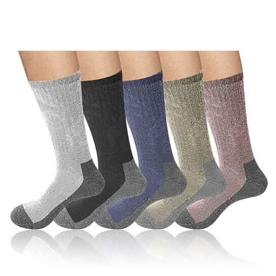 5 Paar: Herren warme dicke Merinowolle-Socken für kalte Wintertage