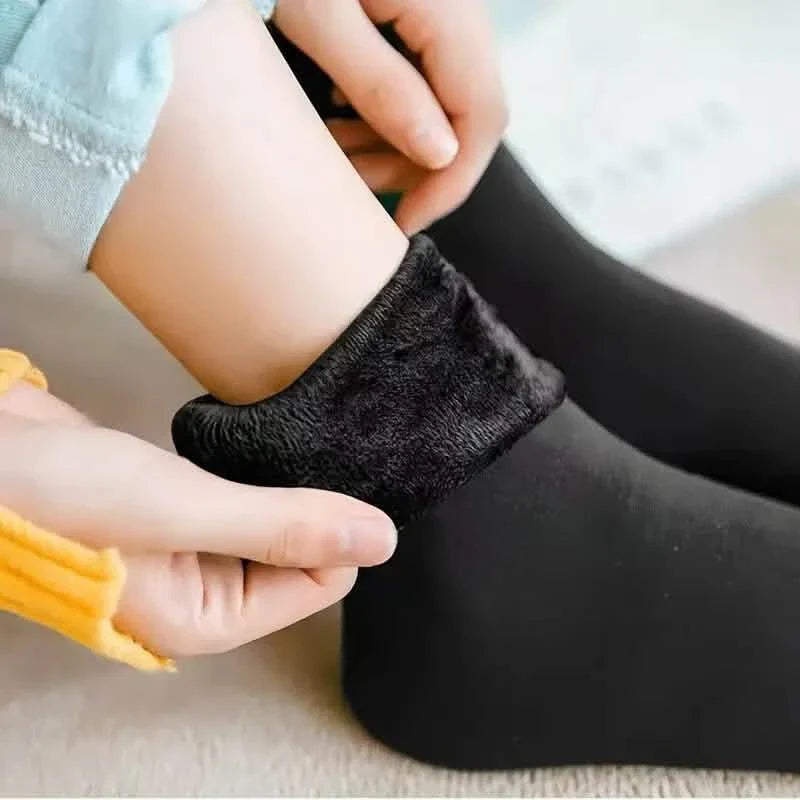 5 Paar: Ultraweiche Plüsch-Thermo-Socken – Bequeme mittellange Socken