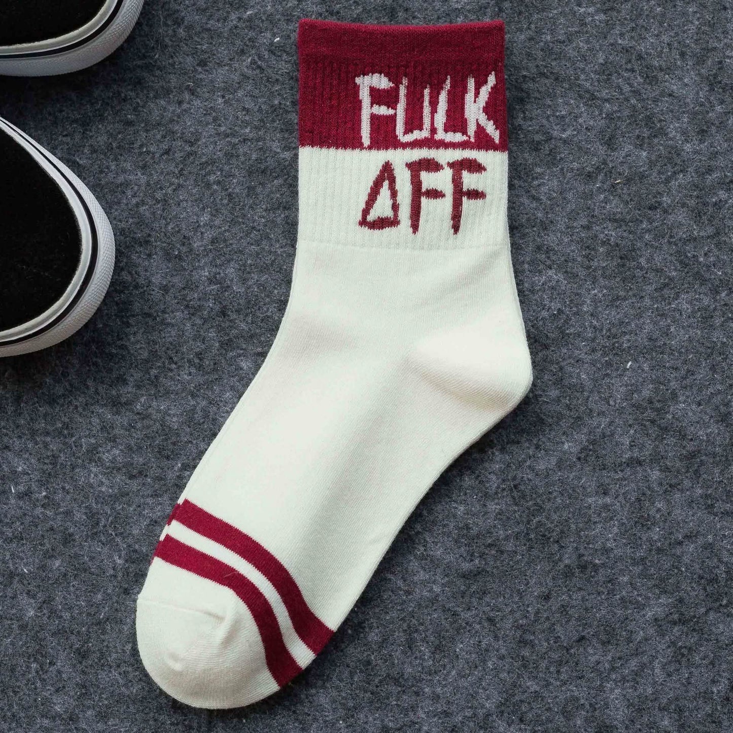 5 Paar Unisex Socken mit englischen Buchstaben im Streetfashion-Stil