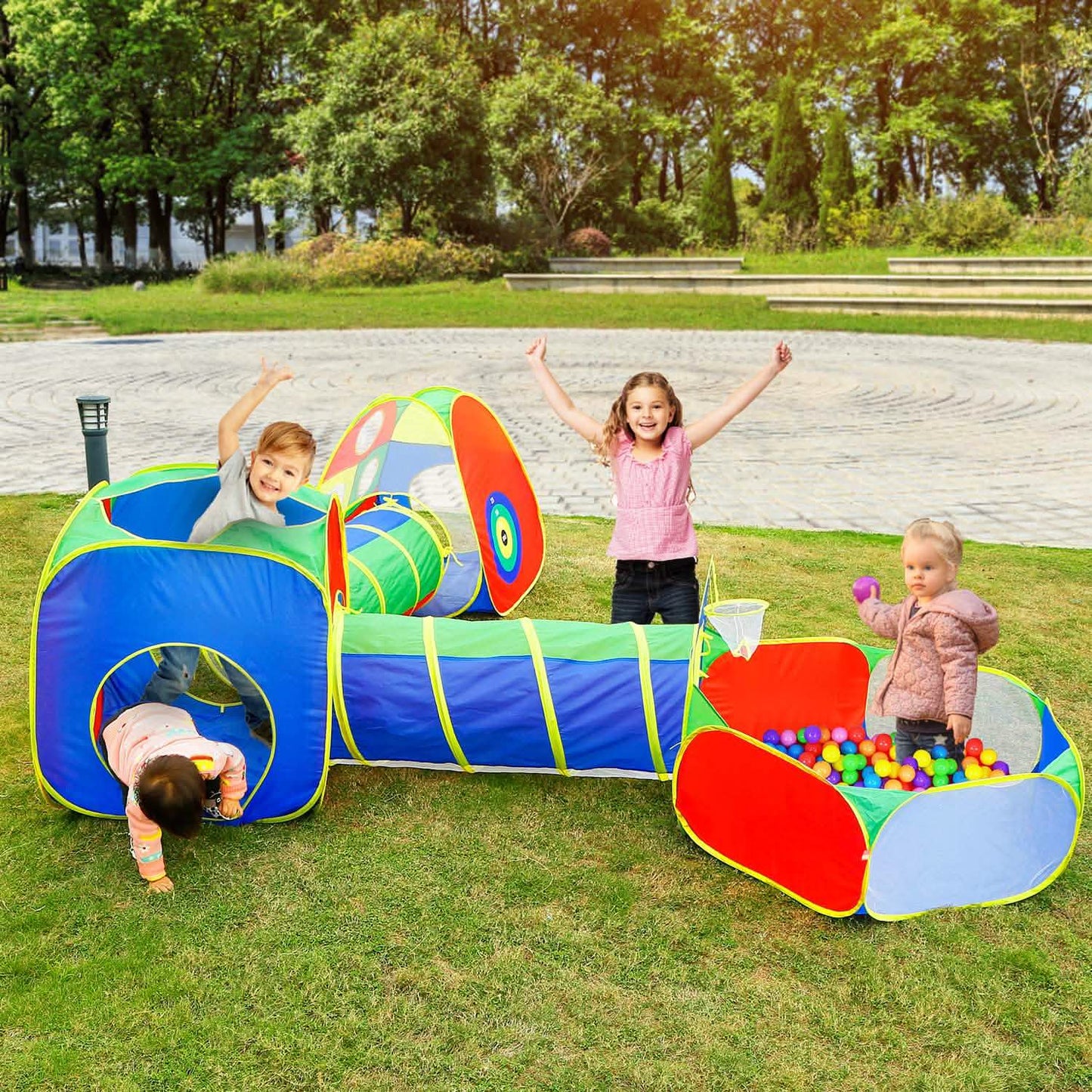 5-teilig: Pop-Up-Spielzelt für Kinder, Bällebad-Zelte