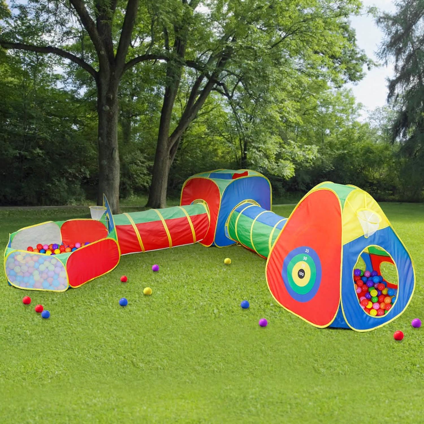 5-teilig: Pop-Up-Spielzelt für Kinder, Bällebad-Zelte
