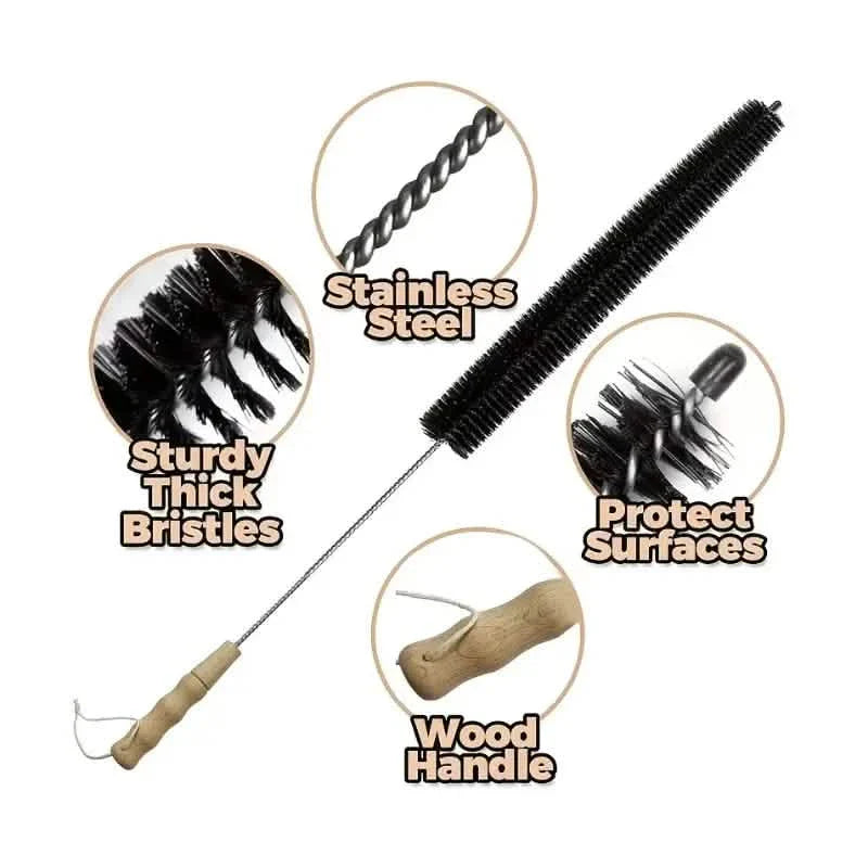 Flexibles Reinigungsbürsten-Set für Wäschetrockner-Lüftungsrohre, Flusensiebe, Heizkörper & Geräte