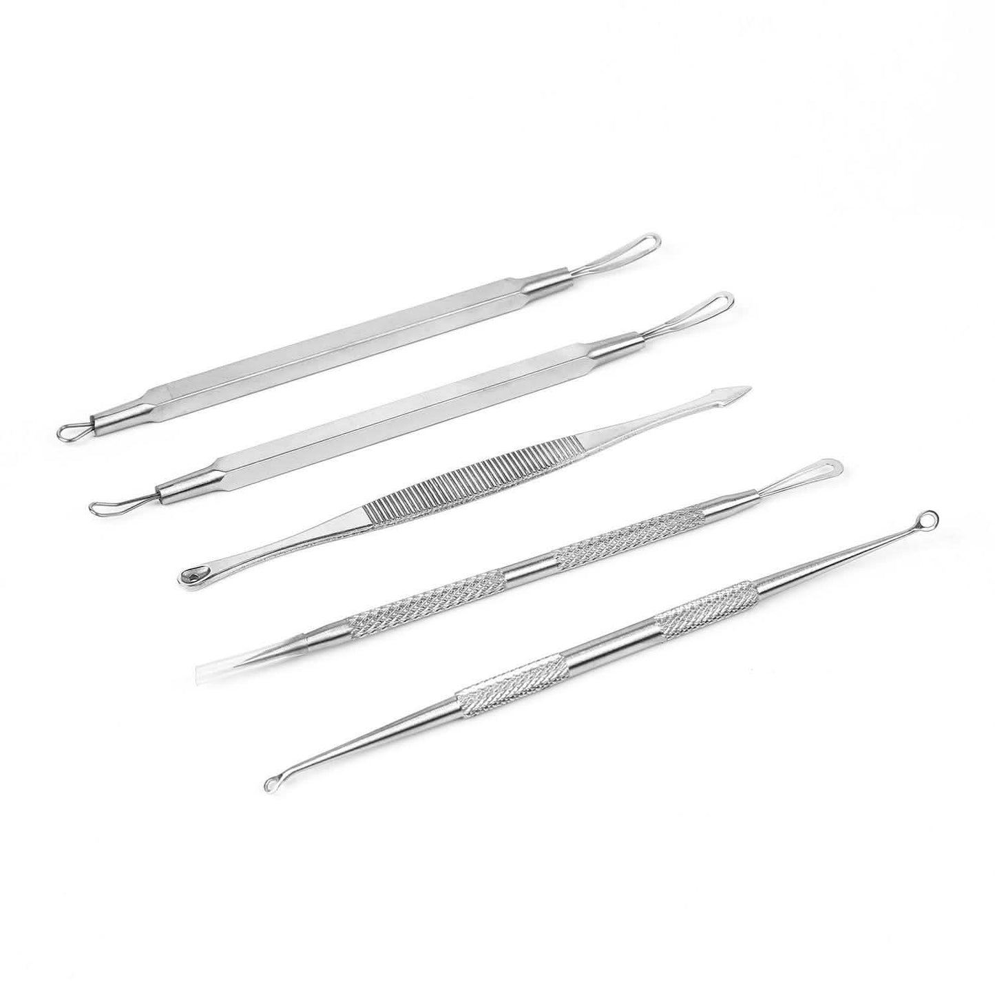 5-teiliges Set: Mitesserentferner-Kit Pickel Komedonen-Extraktor-Werkzeugset
