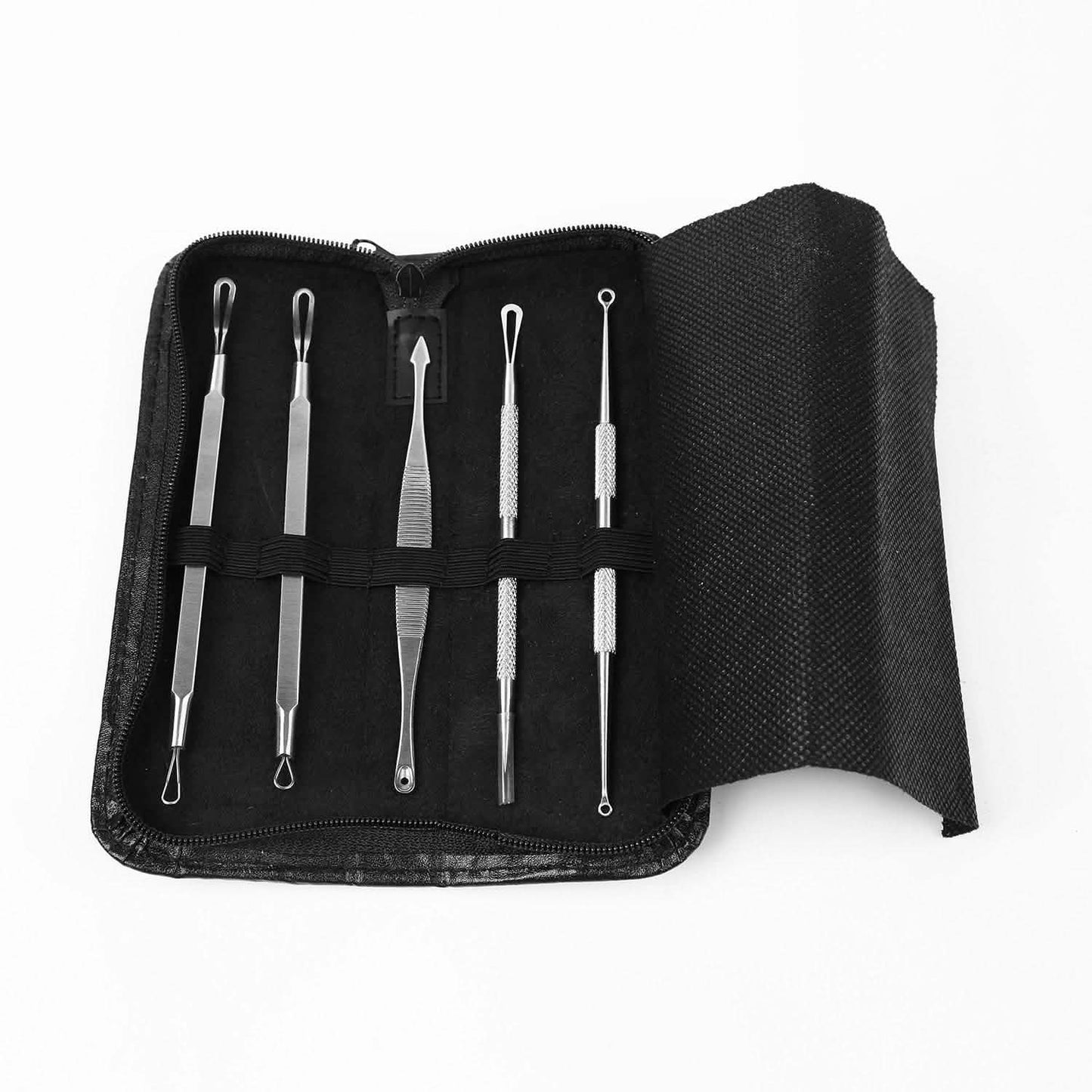5-teiliges Set: Mitesserentferner-Kit Pickel Komedonen-Extraktor-Werkzeugset
