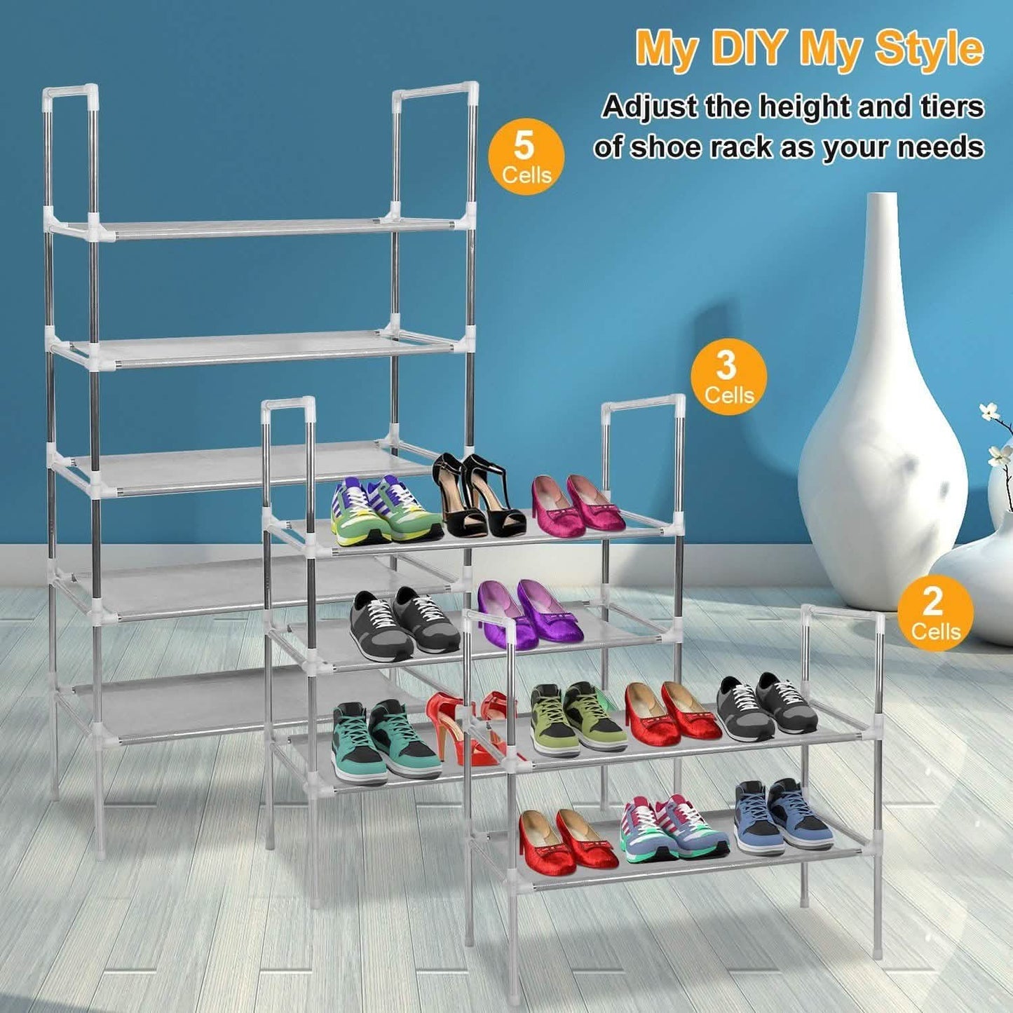 5-stufiges Schuhregal für 15 Paar Schuhe