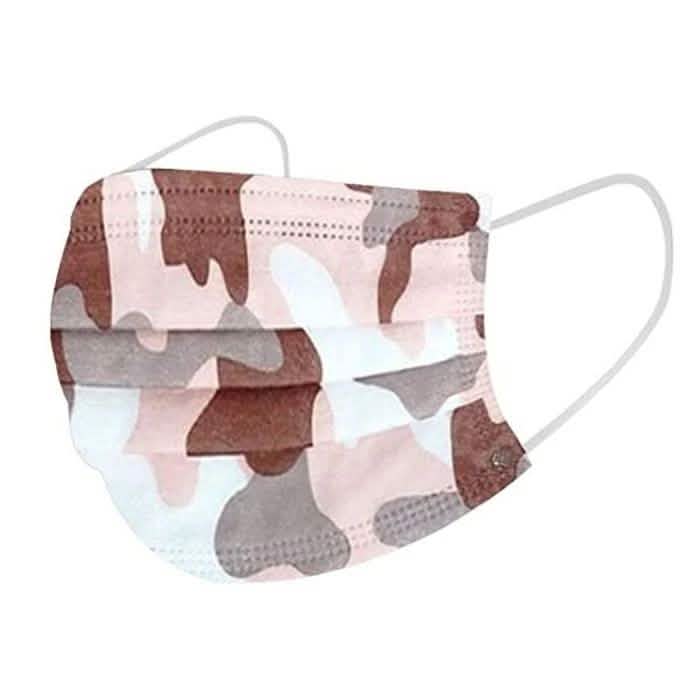 50er-Pack: Camouflage Einweg-Mund-Nasen-Maske, nicht-medizinisch, 3-lagig