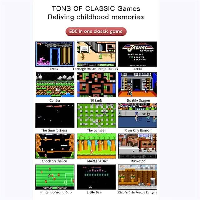 500 Spiele Mini-Handheld-Retro-Videospielkonsole