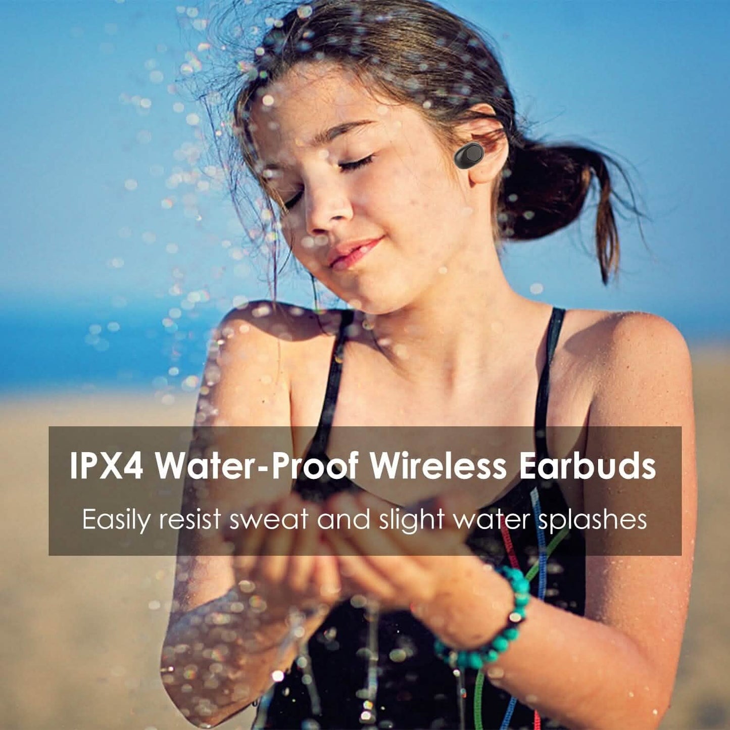 5.1 TWS Kabelloser Ohrhörer mit Ladecase, IPX4 wasserdicht, Powerbank