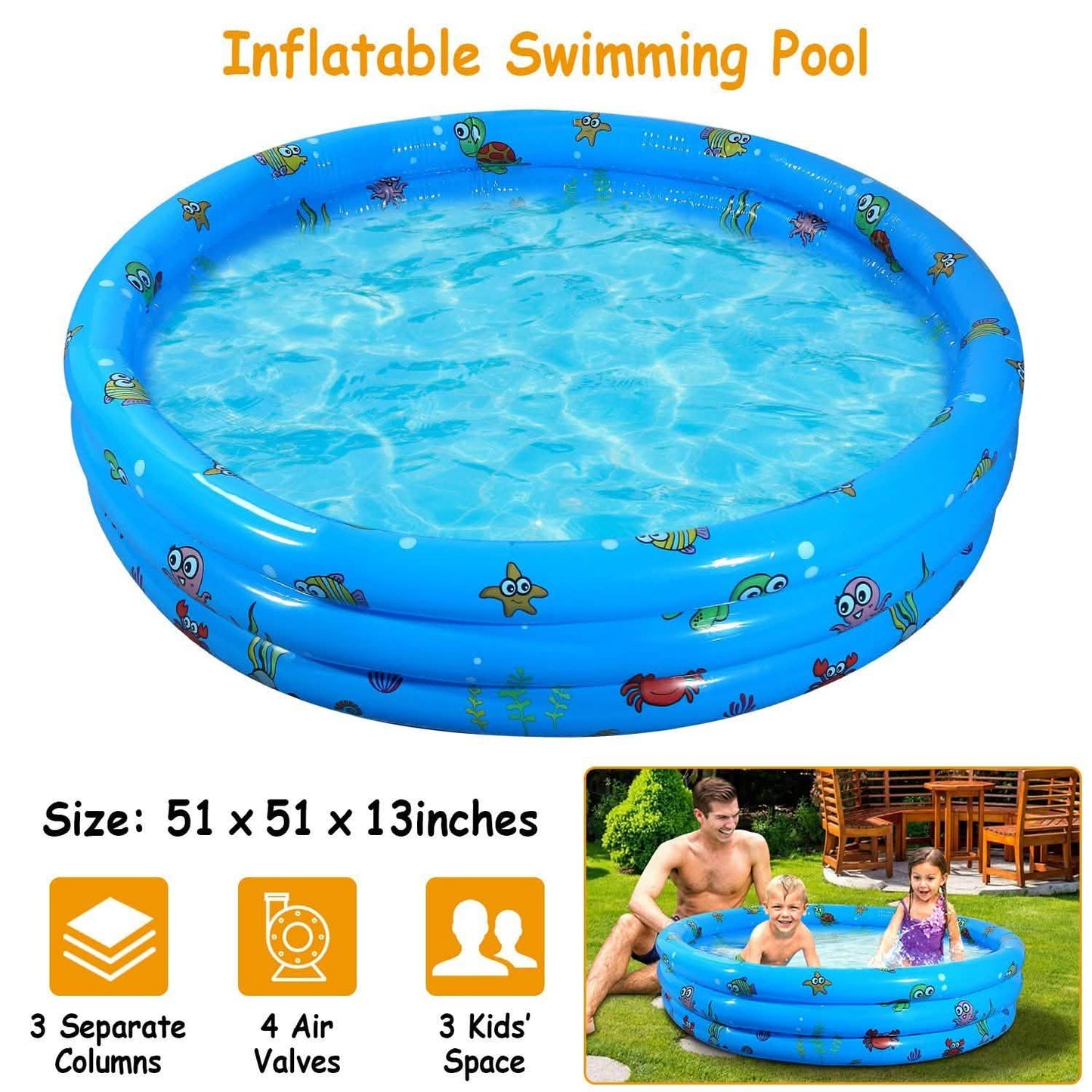 51x13" Aufblasbarer Swimmingpool