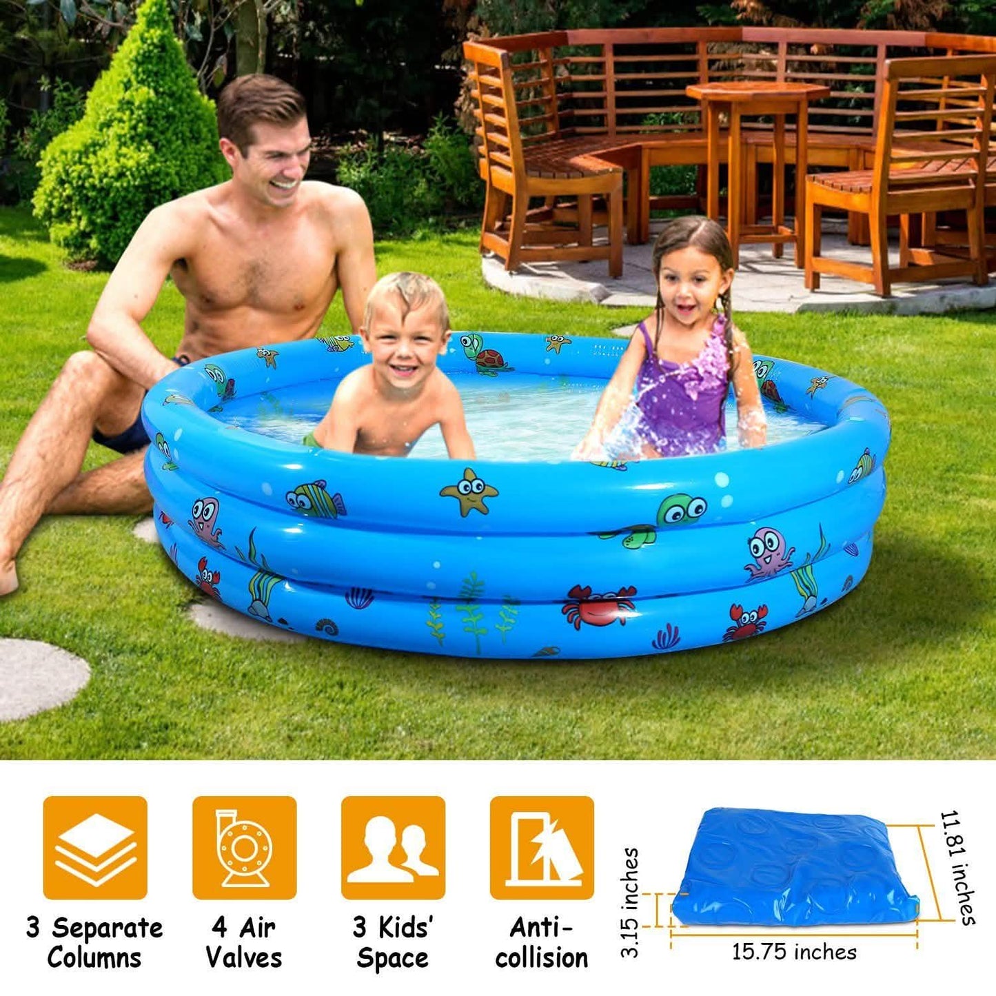 51x13" Aufblasbarer Swimmingpool