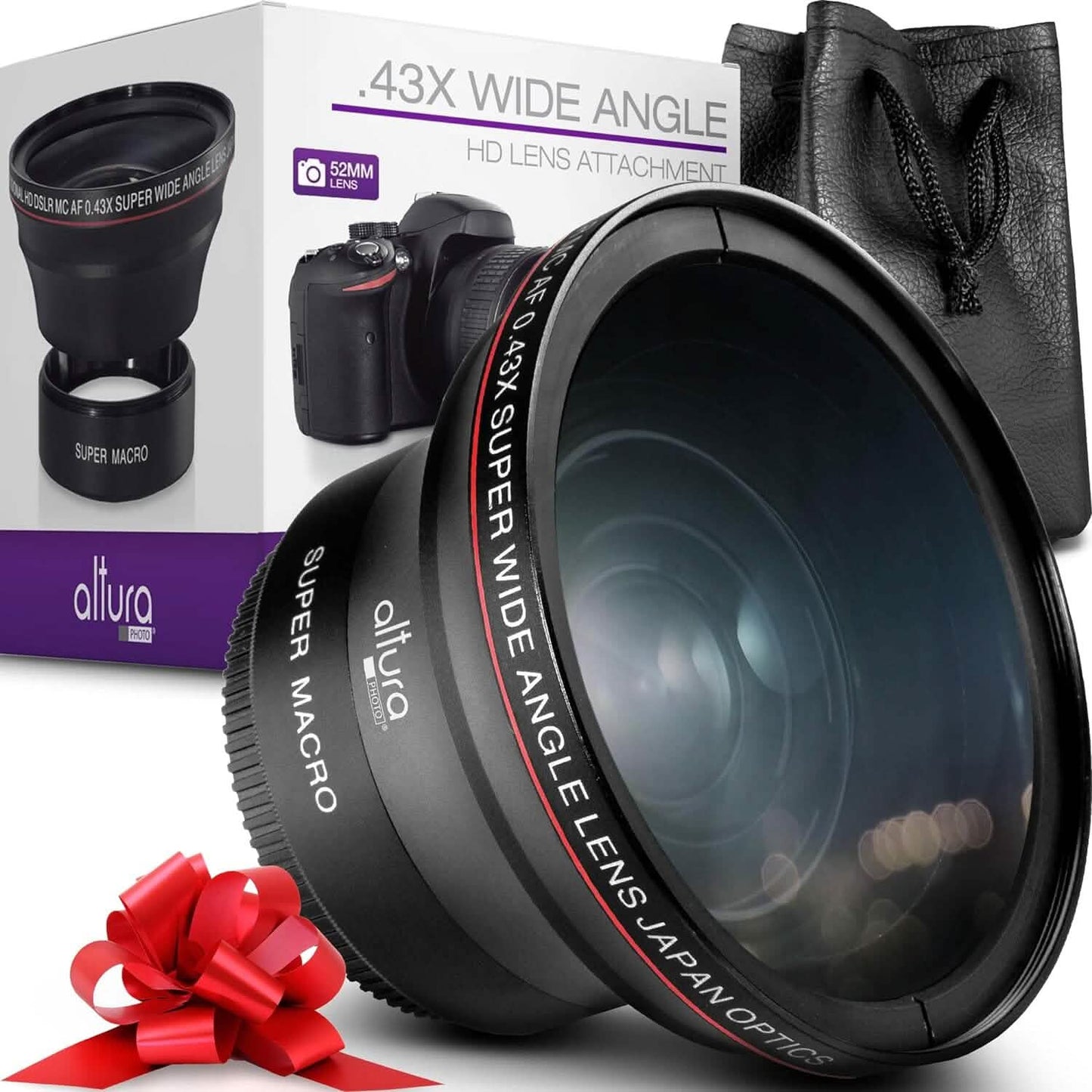 52MM 0.43x Altura Photo Professionelles HD Weitwinkelobjektiv (mit Makro-Anteil) für Nikon (Generalüberholt)