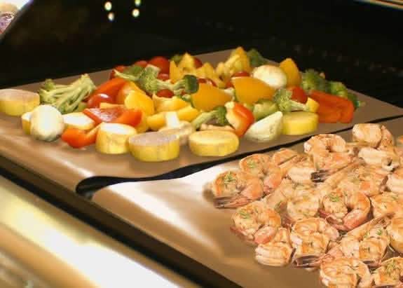 2er-Pack: Grill- und Backmatte mit Kupferinfusion