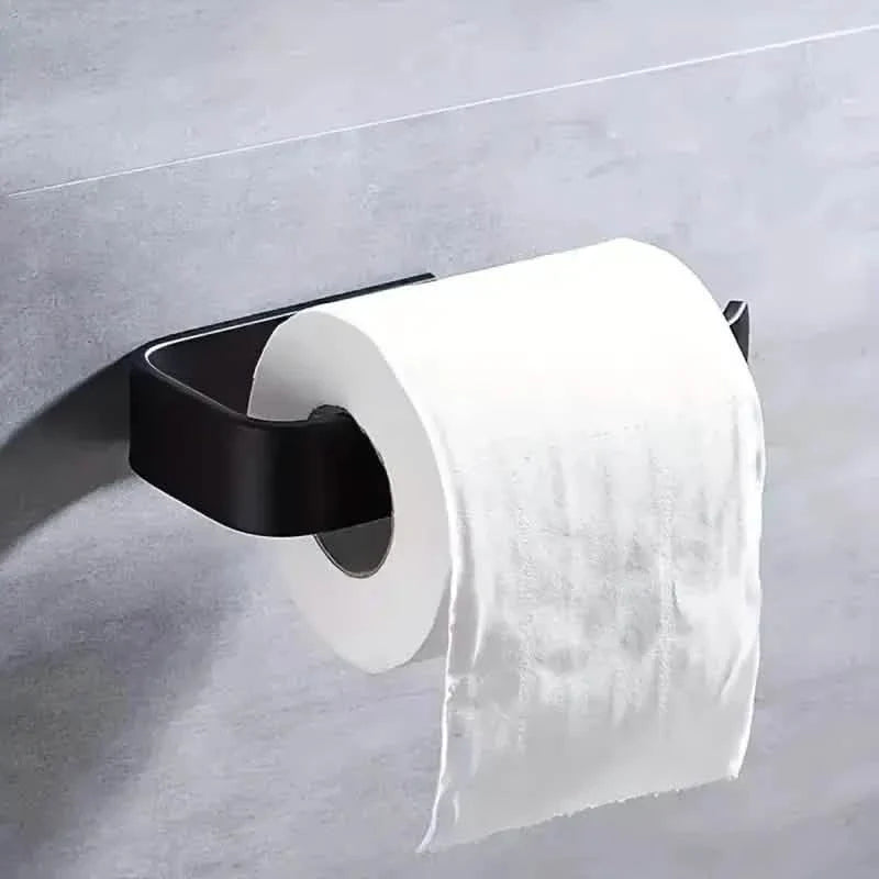 2er-Pack: Bohrerloser, selbstklebender Toilettenpapierhalter – Schwarz & Weiß