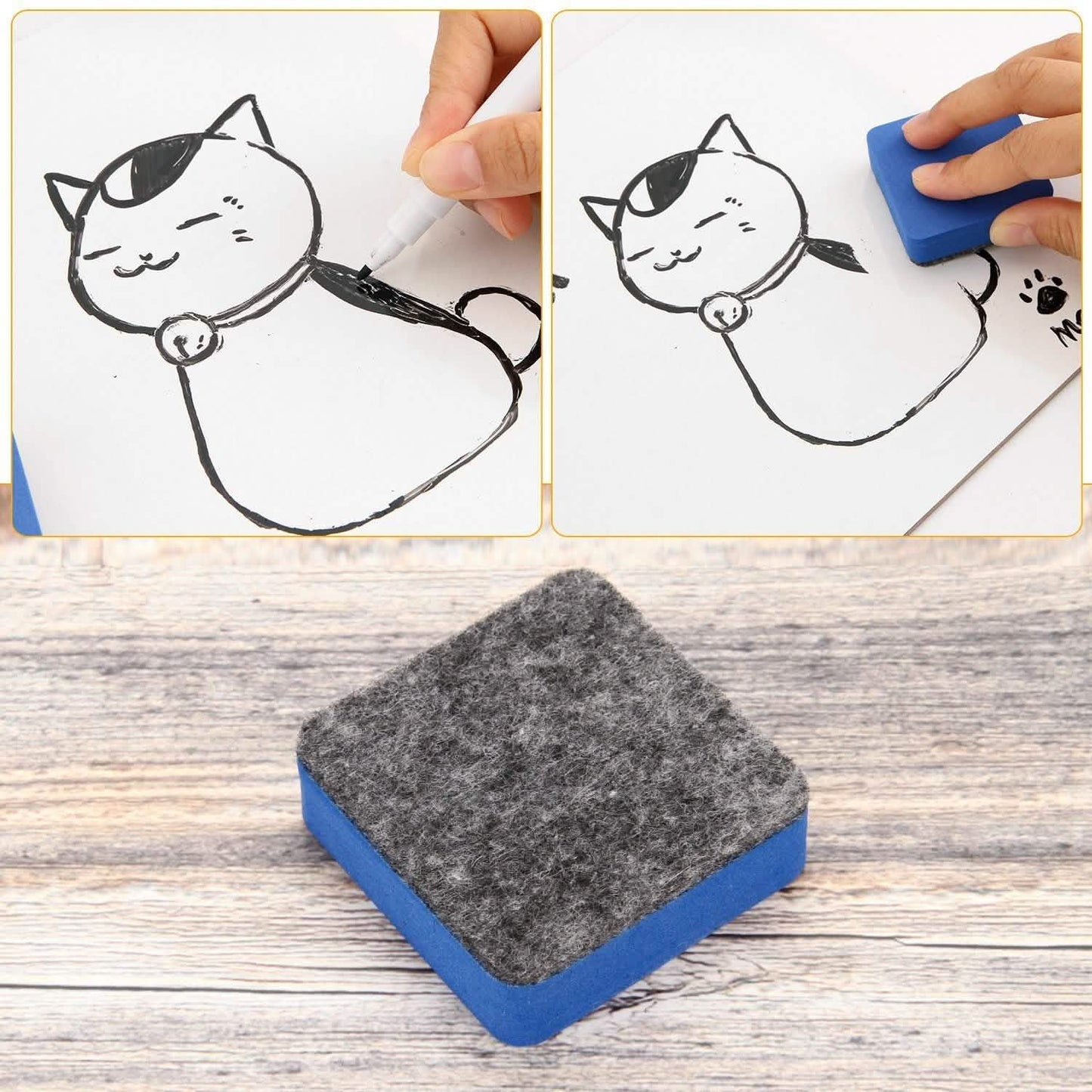 6 Kits Whiteboard Stifteclips Trocken Abwischbares Zeichenbrett