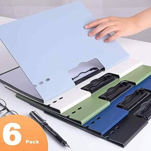 6er-Pack: A4 Klemmmappen ohne Lochung mit Federklemme