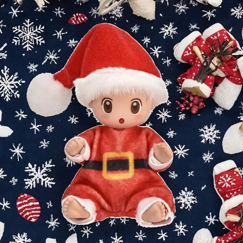 6er-Pack: Mini-Reborn-Babypuppen im Weihnachtslook