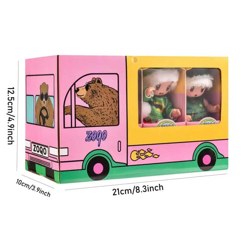 6er-Pack: Mini-Reborn-Babypuppen im Weihnachtslook