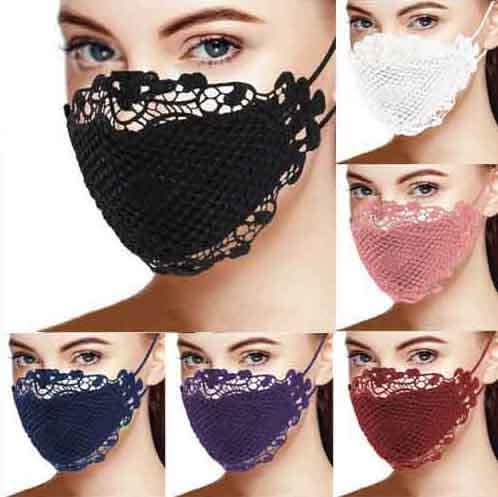 6er-Pack: Wunderschöne Spitzen-Gesichtsmaske
