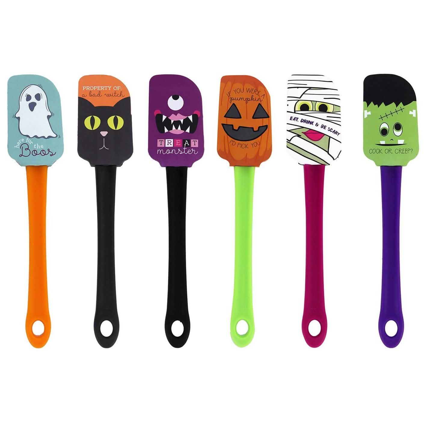 6er-Pack: Halloween-Silikonspatel-Set