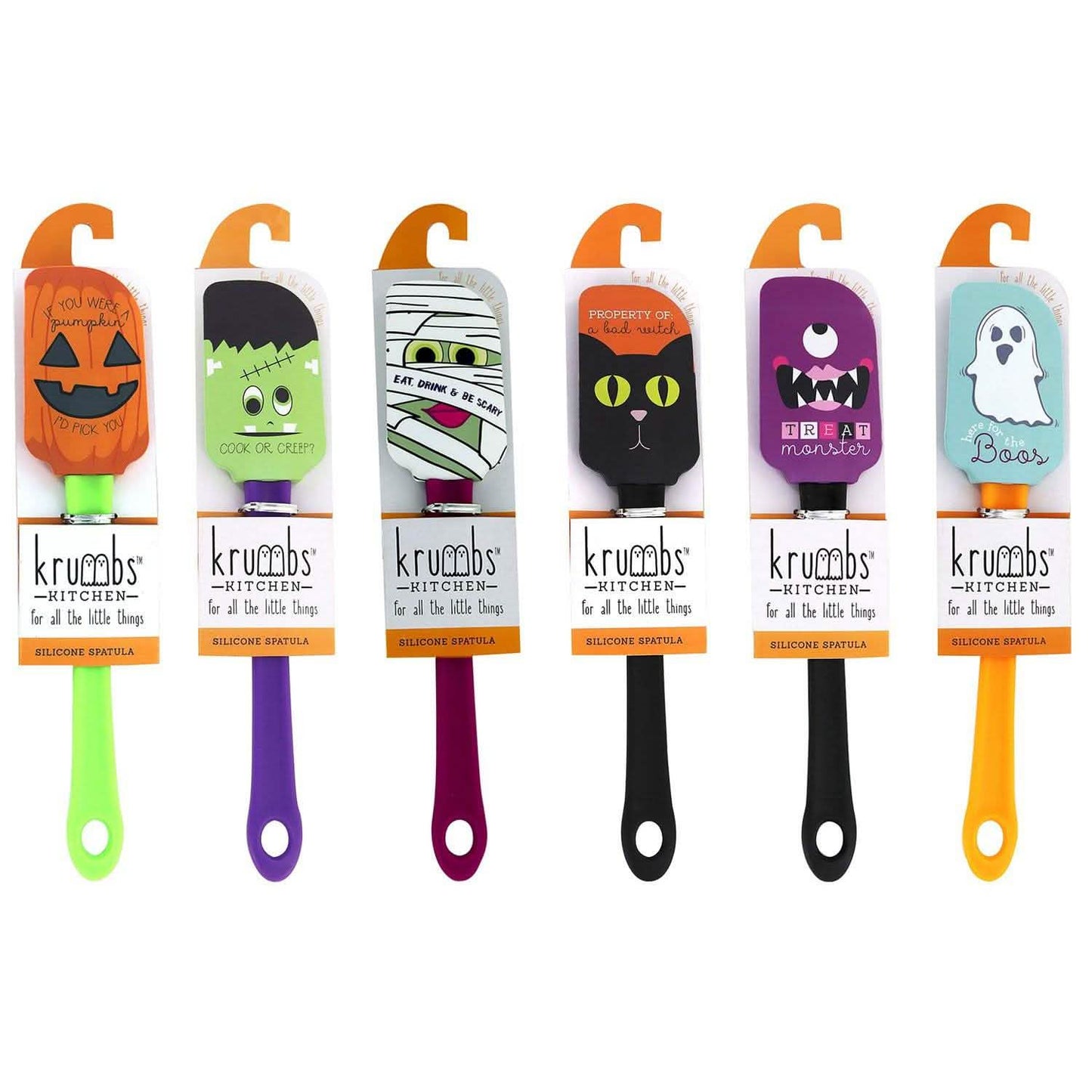 6er-Pack: Halloween-Silikonspatel-Set