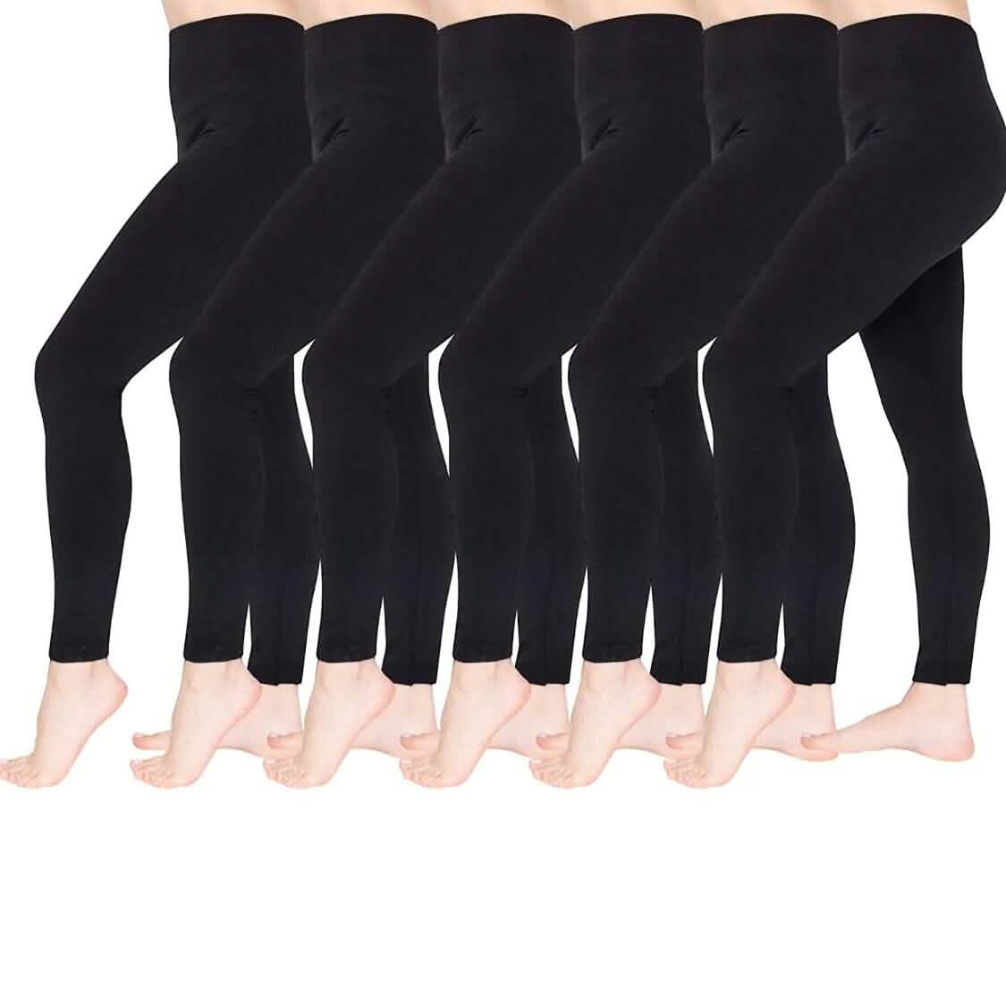 6er-Pack: Warme Damen-Leggings mit Fleecefutter, hoher Taille, weich und dehnbar