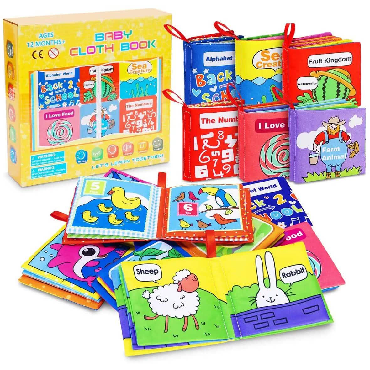 6er-Pack: Magicfun Stoff-Babybücher