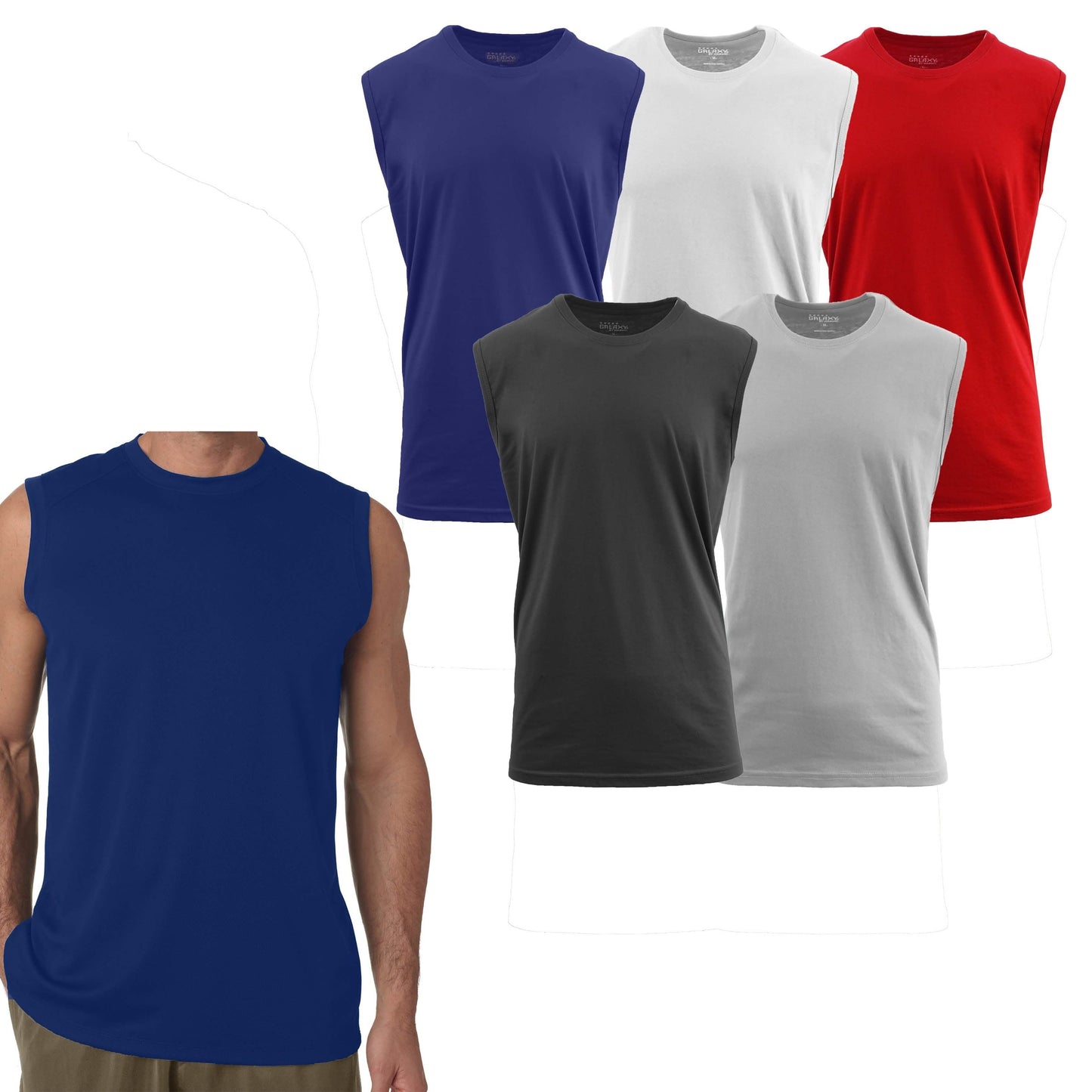 6er-Pack: Muskel-Tanktops für Herren, sortiert