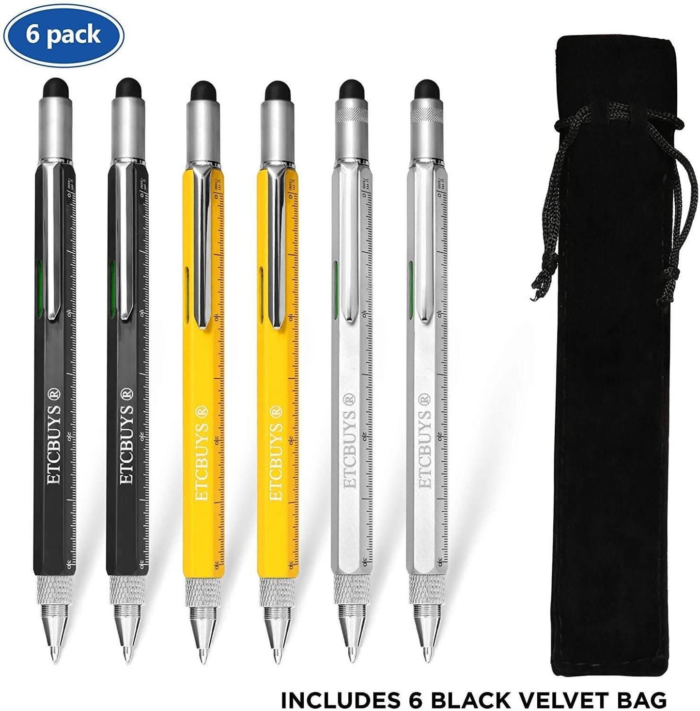 6er-Pack: Multi-Tool Schraubendreher-Stift Tasche