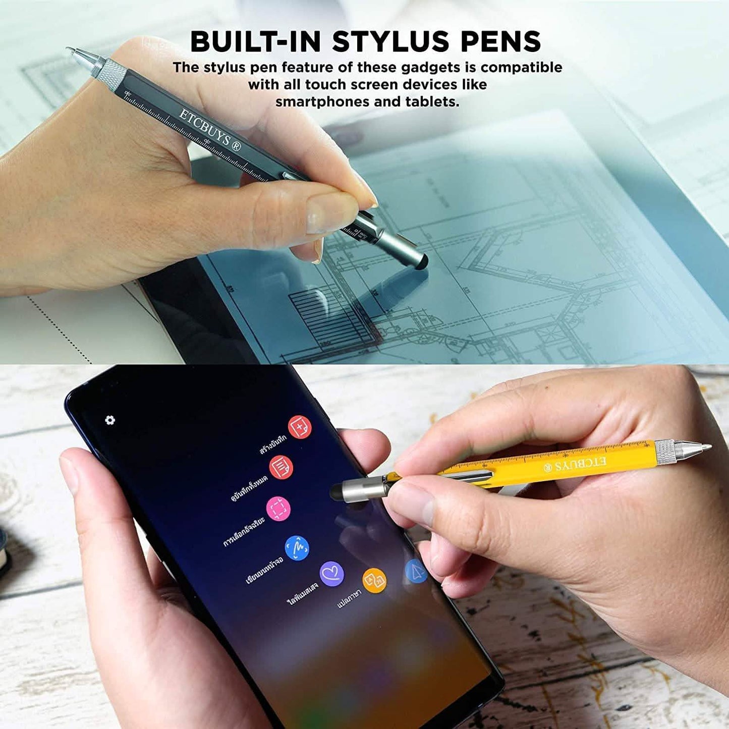 6er-Pack: Multi-Tool Schraubendreher-Stift Tasche