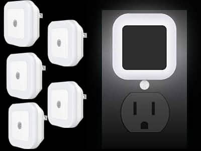 6er-Pack: Steckbares LED-Nachtlicht