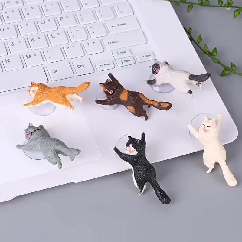 6er-Pack: Tragbarer universeller niedlicher Katzen-Handyhalter
