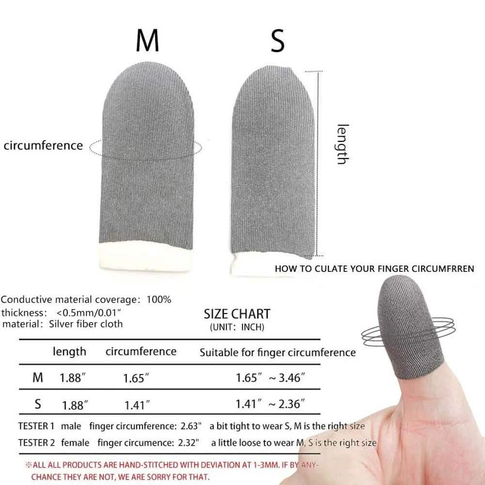 6er-Pack: PUBG Mobile Finger Sleeve schweißhemmend atmungsaktiv