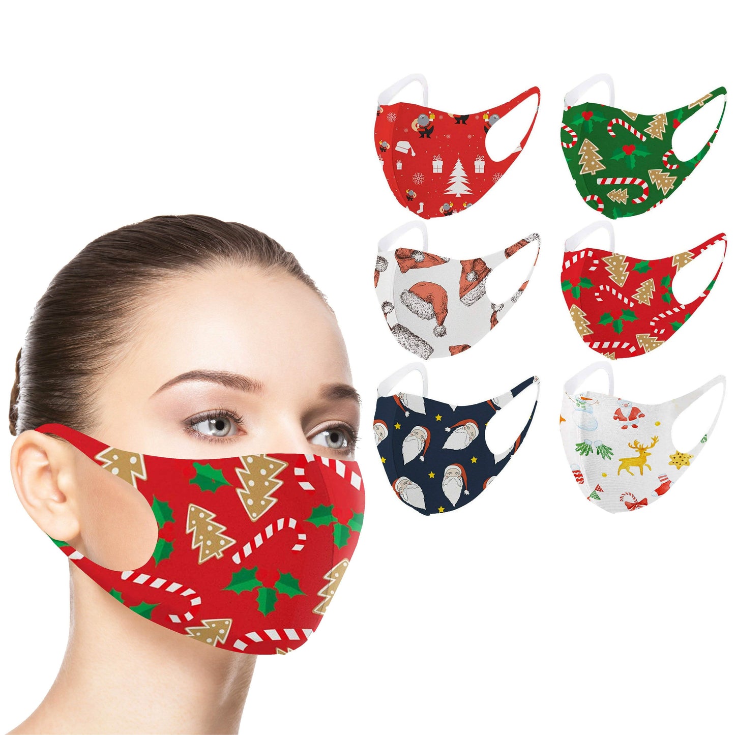 6er-Pack: Wiederverwendbare Gesichtsmasken mit Urlaubsmotiven