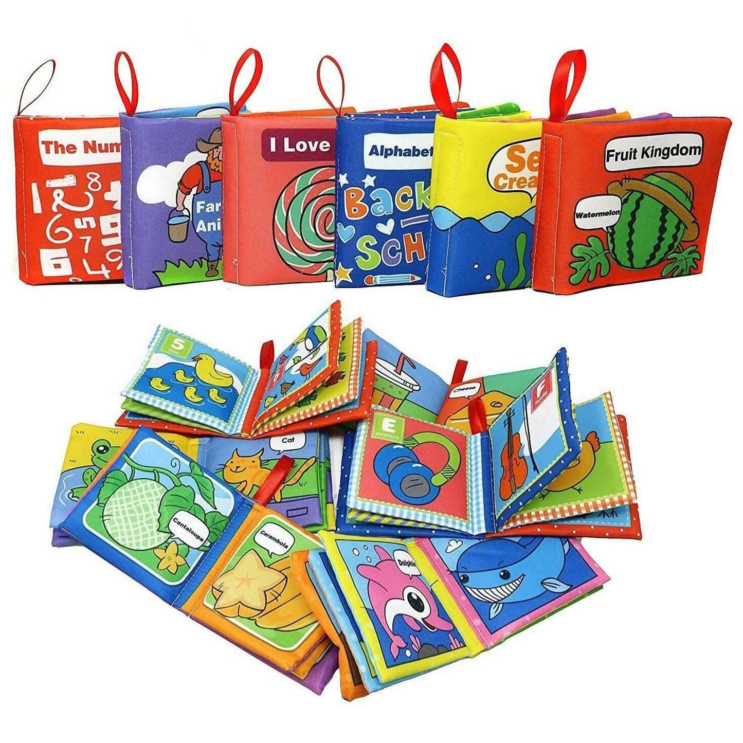 6er-Pack: Intelligente Stoffbücher