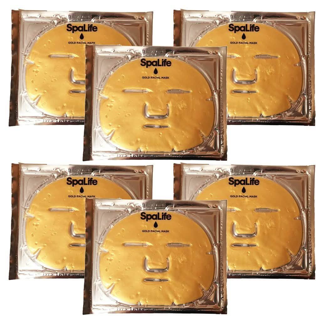 6er-Pack: SpaLife Anti-Aging Hydrogel-Maske Gold