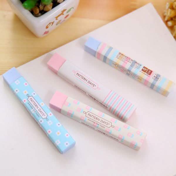 6er-Pack: Schreibwaren Kawaii Bonbonfarben Radiergummi