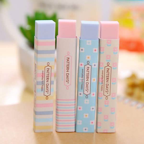 6er-Pack: Schreibwaren Kawaii Bonbonfarben Radiergummi