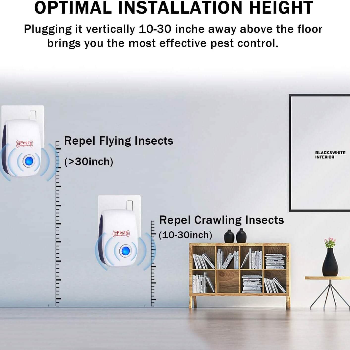 6er-Pack: Ultraschall-Schädlingsvertreiber Elektronischer Stecker zur Schädlingsbekämpfung