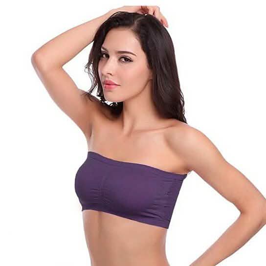 6er-Pack: Nahtlose gepolsterte Bandeau-Bralettes für Damen