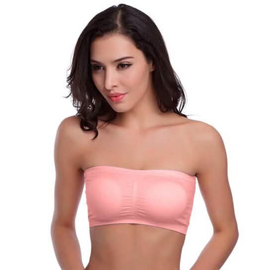 6er-Pack: Nahtlose gepolsterte Bandeau-Bralettes für Damen