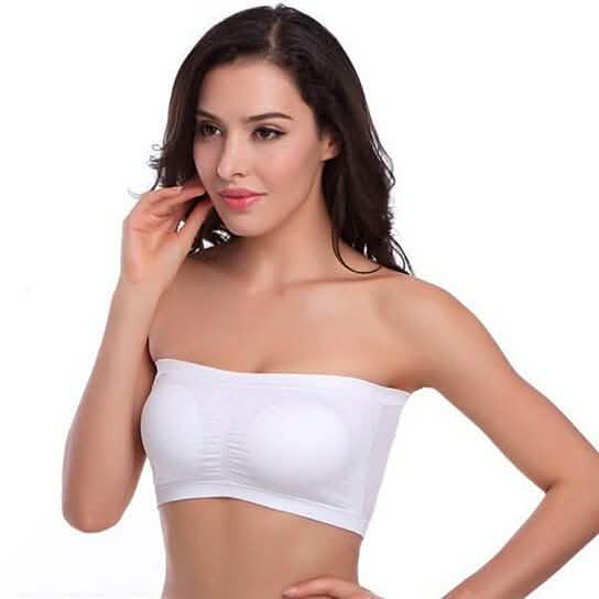 6er-Pack: Nahtlose gepolsterte Bandeau-Bralettes für Damen