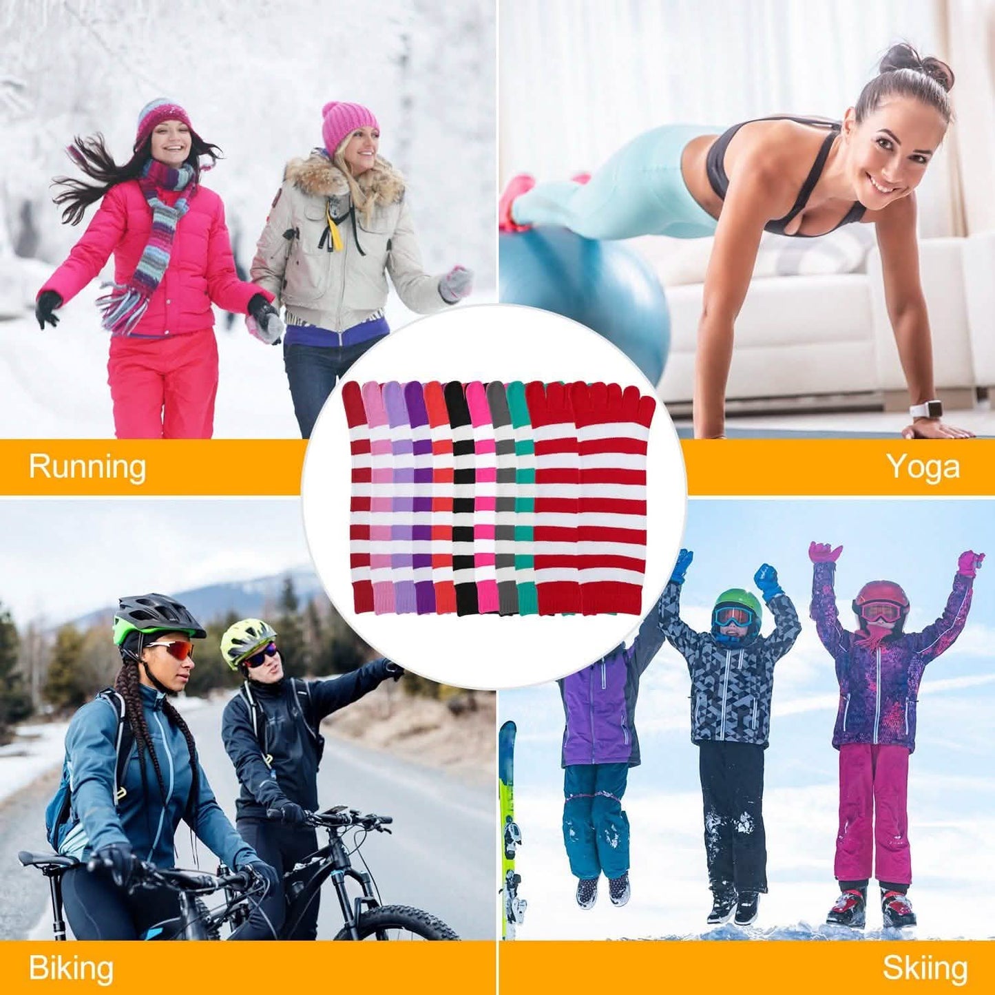 6 Paar: 5-Zehen-Socken Weiche, atmungsaktive Knöchelsocken
