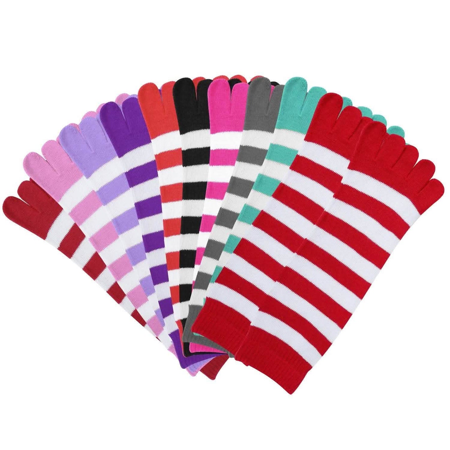 6 Paar: 5-Zehen-Socken Weiche, atmungsaktive Knöchelsocken