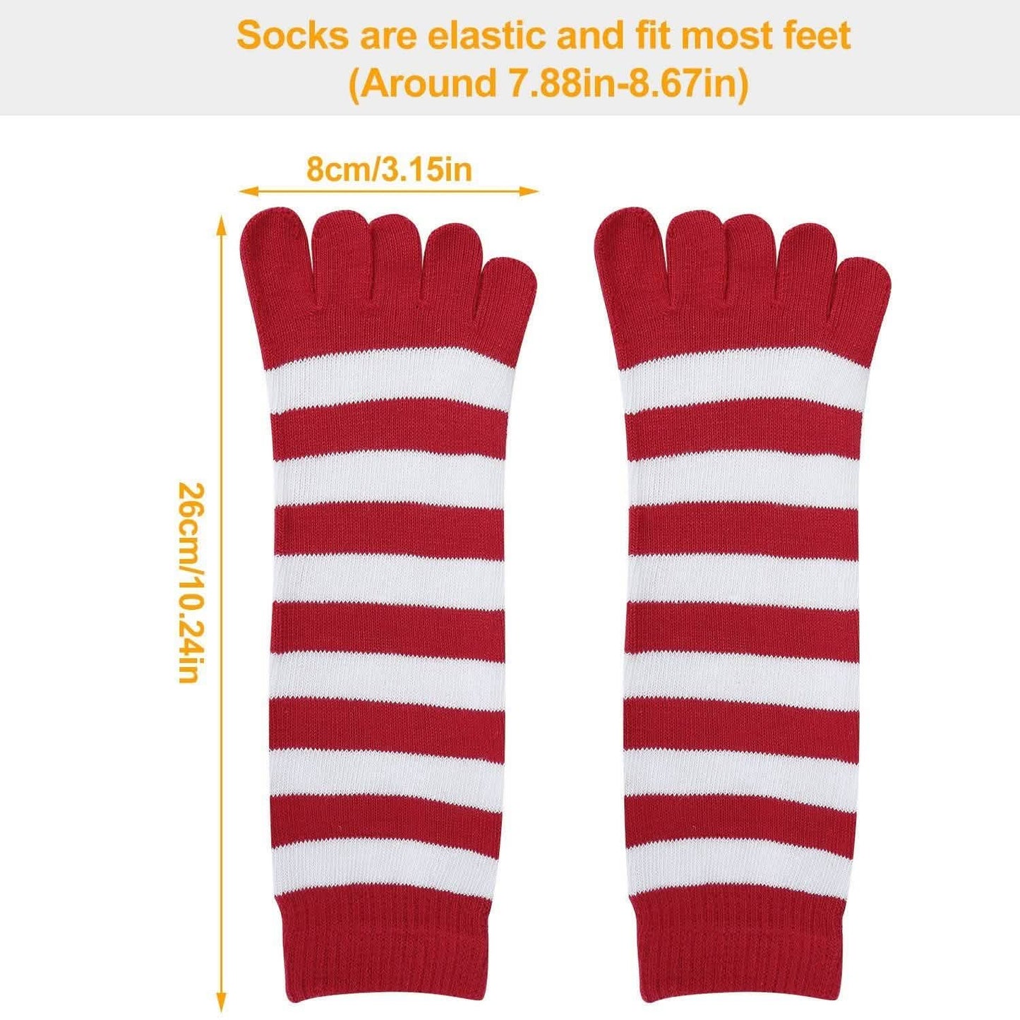 6 Paar: 5-Zehen-Socken Weiche, atmungsaktive Knöchelsocken